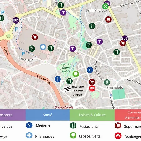 Riverside Toulouse Airport 3-ac-pkg-terrace-wifi-desk-airbus-meett 3*