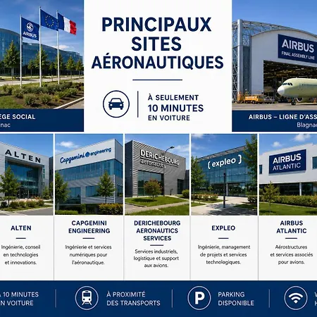 Riverside Toulouse Airport 3-ac-pkg-terrace-wifi-desk-airbus-meett 3*